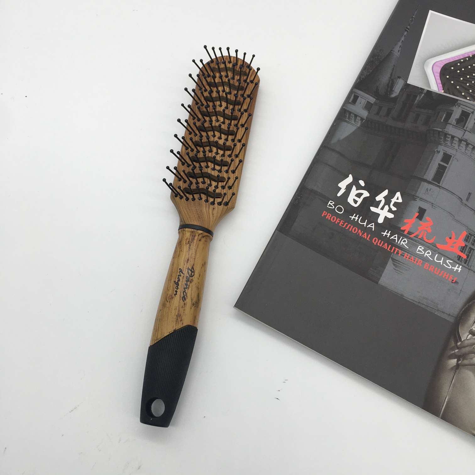 Custom wood grain comb health massage comb sparerib comb boutique comb gift comb hair products hair styling tools thumbnail