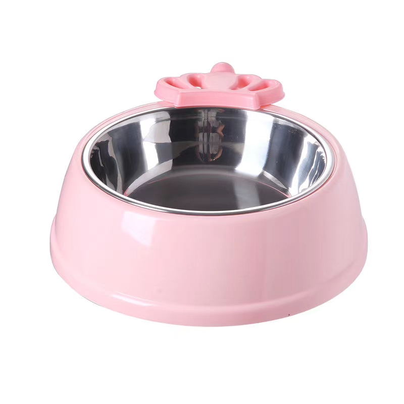 Pet baby food basin, stainless steel basin bowl, PVC base, a variety of patterns, can also be customized! thumbnail