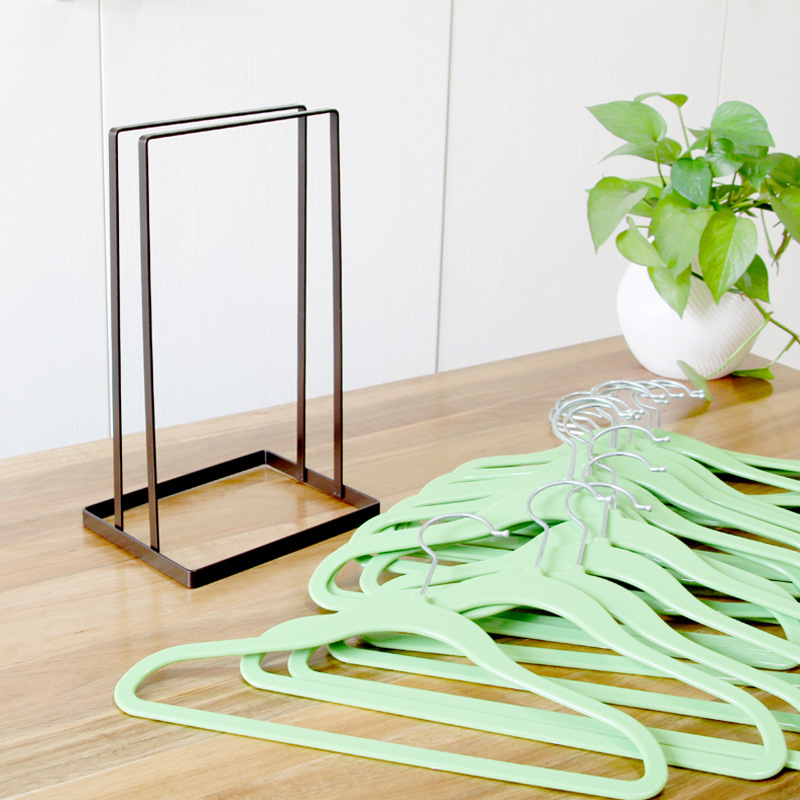 Hanger Storage Accessories Free Perforation-Free Multi-Functional Iron Art Storage Shelf Space Saving Wardrobe Hanger Organizer details Picture