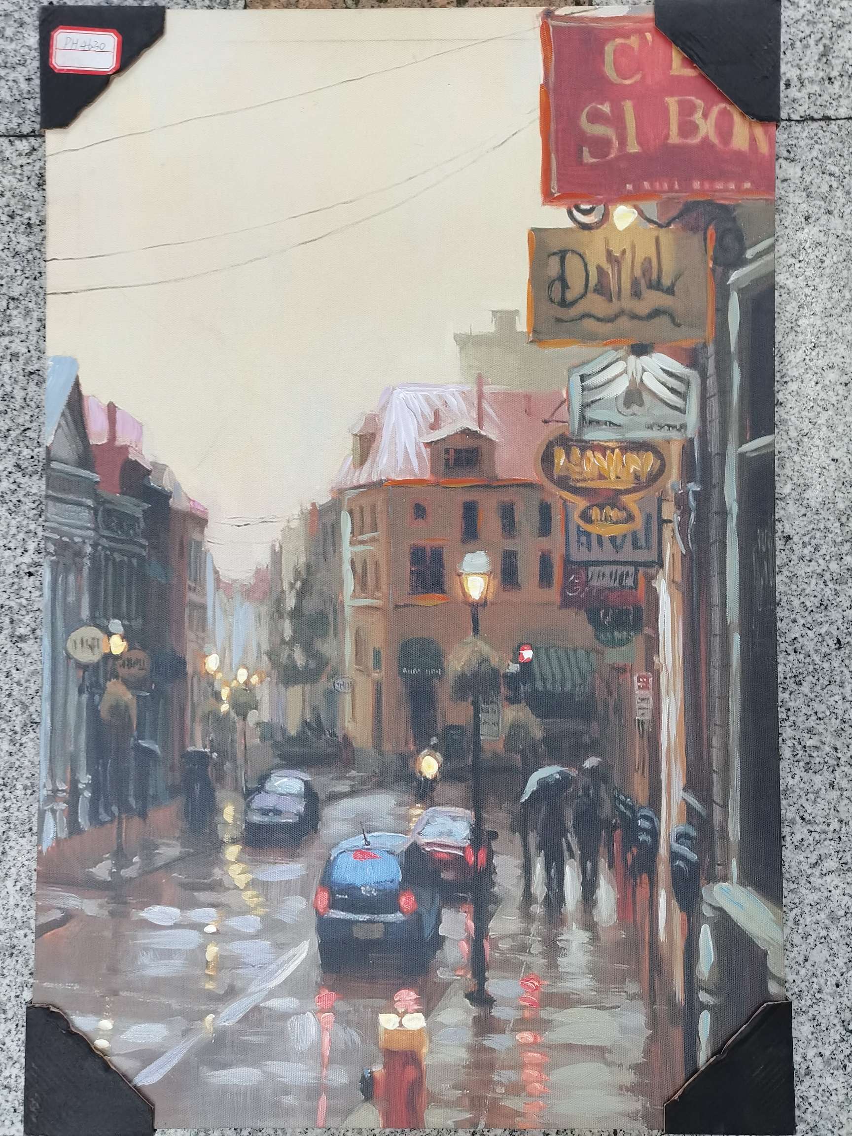 手工油画城市风景