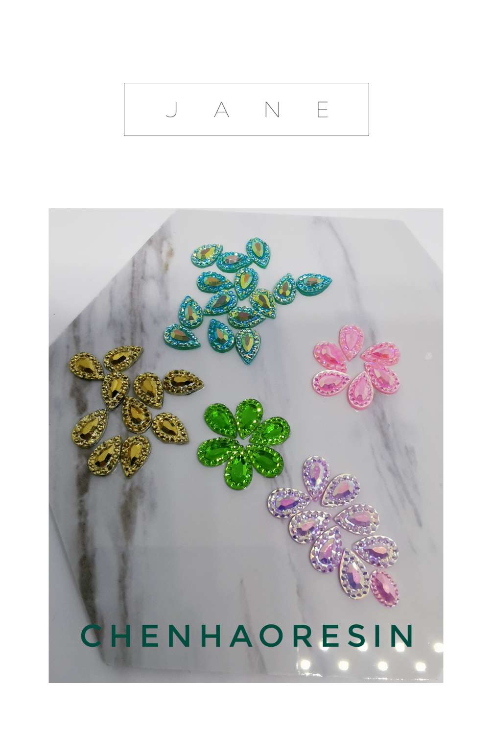 树脂水滴AB，diy美甲贴钻，衣服鞋帽头饰配件