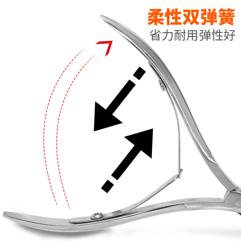 Factory Direct Stainless Steel Dead Skin Scissors Double Fork Multi-Functional Eagle Mouth Dead Skin Cutting Pliers To Remove Barb Nail Nail Tools Specification drawing