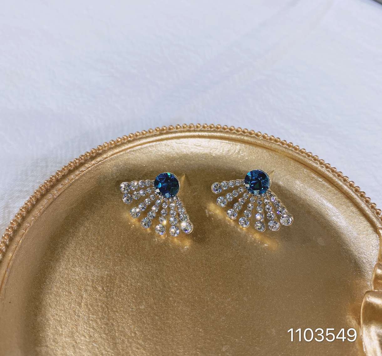 韩国气质扇形耳环