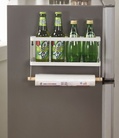 亚马逊折叠冰箱架 家居厨房多功能收纳架 磁吸打孔两用置物架
