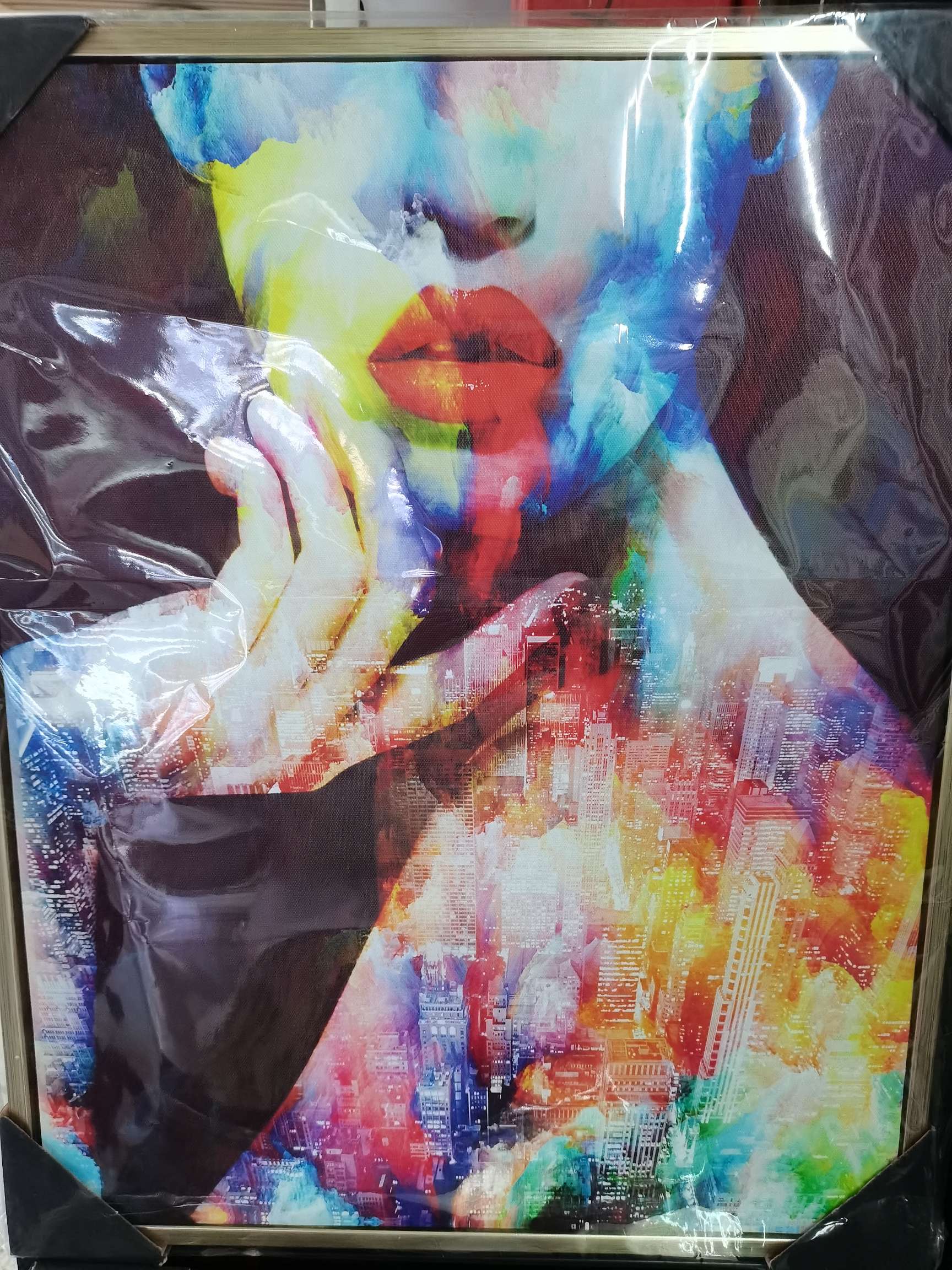 手工油画海报人物