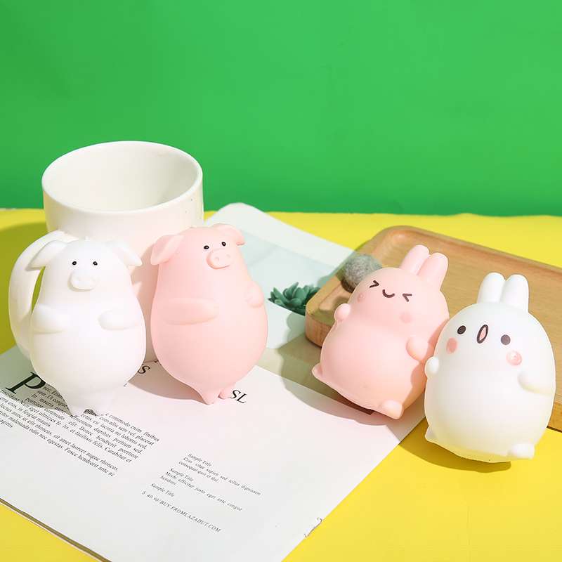 抖音网红地推夜市爆款减压可爱卡通玩具吹气动物系列站猪详情图5