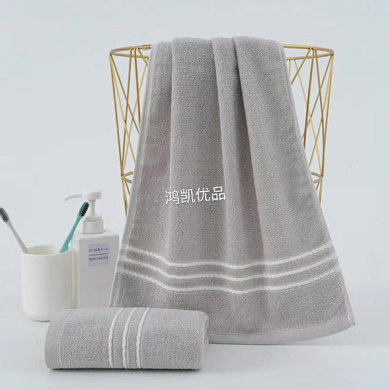 Pure cotton large towel, pure cotton for washing face and bathing, adult men and women, thickened, absorbent, soft and does not shed details Picture