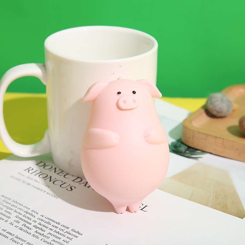 抖音网红地推夜市爆款减压可爱卡通玩具吹气动物系列站猪详情图4