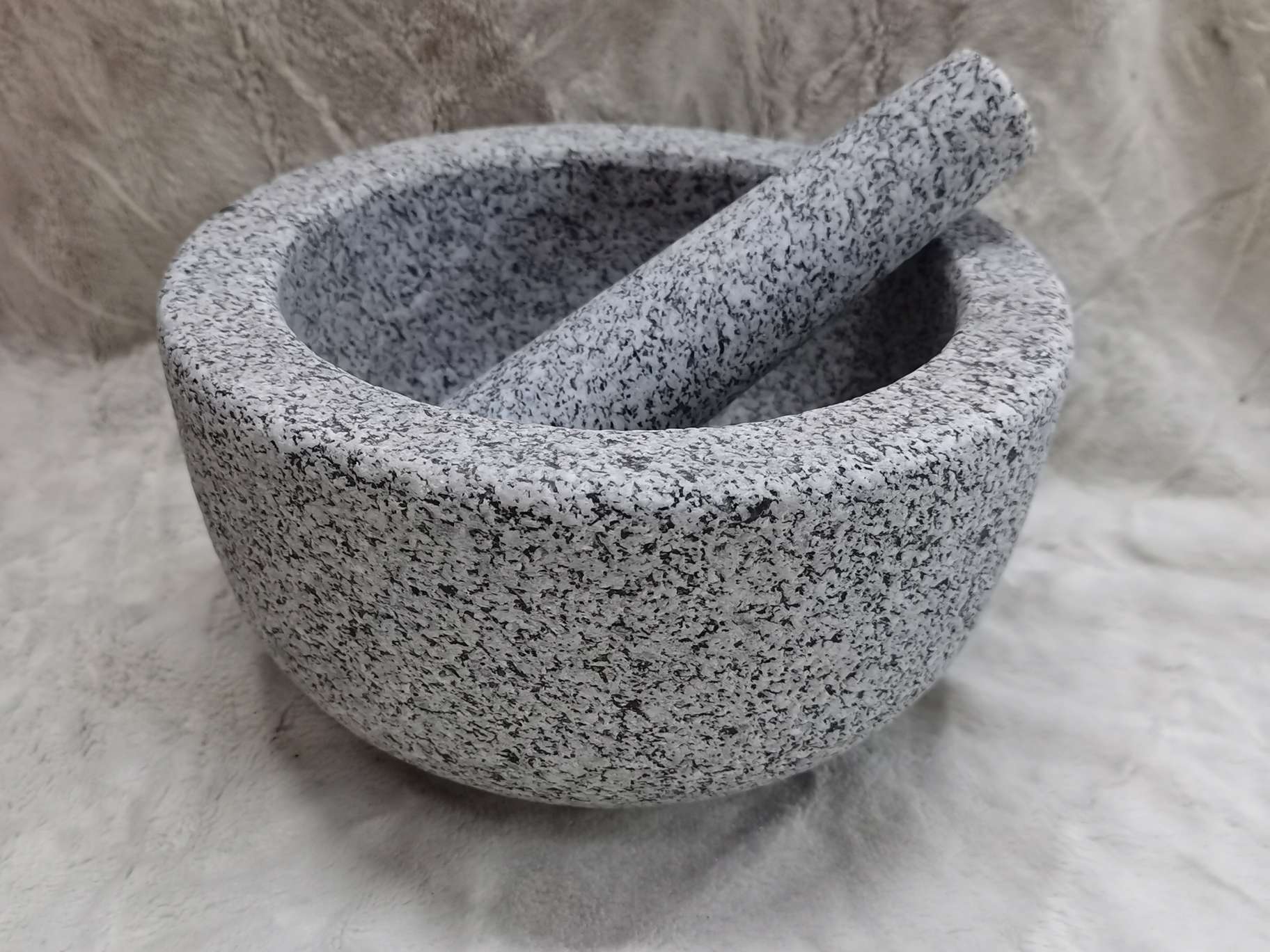 Hemispheric granite garlic rammer thumbnail