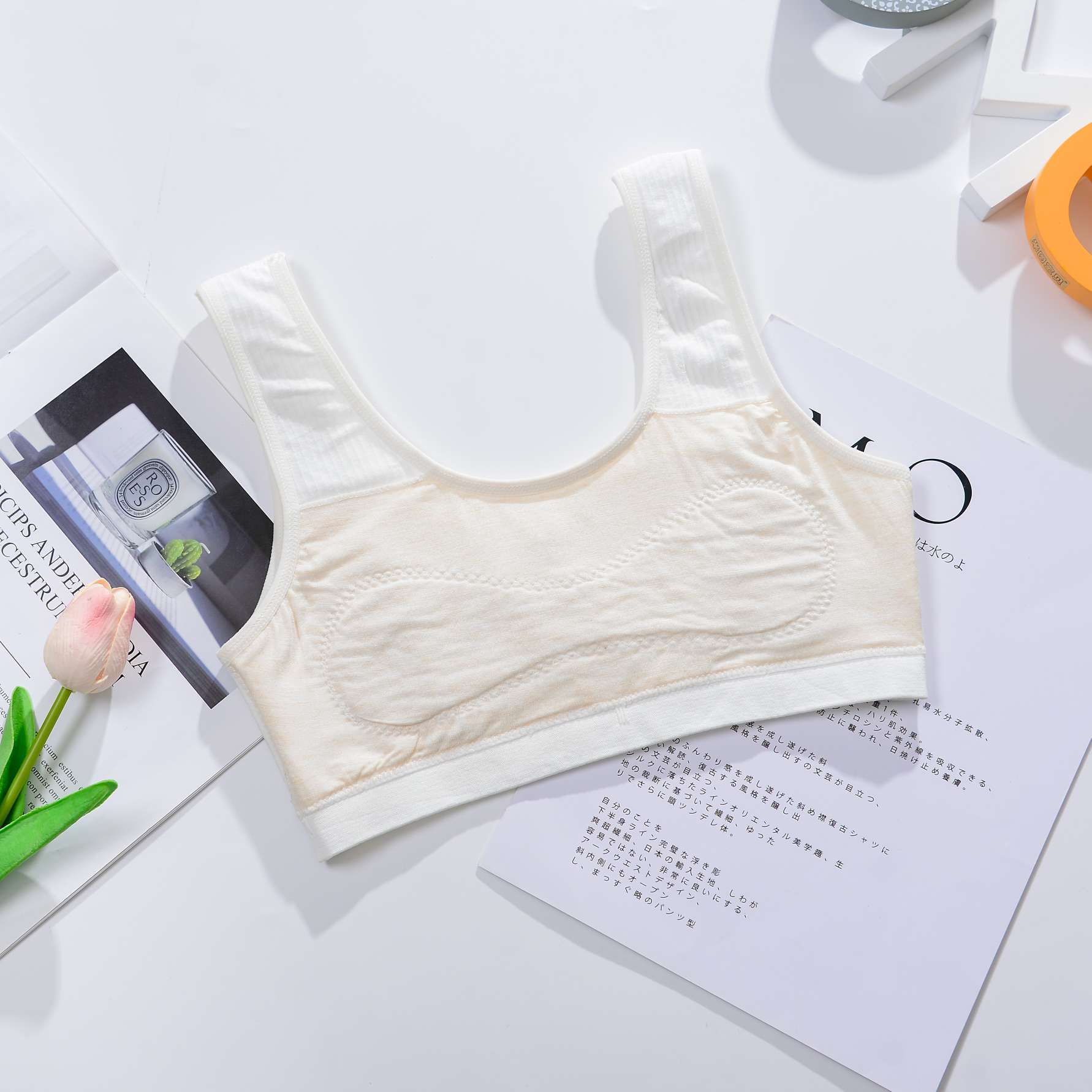 Summer Thin Girls Vest Bra No Trace No Underwire Comfortable Underwear Item Picture