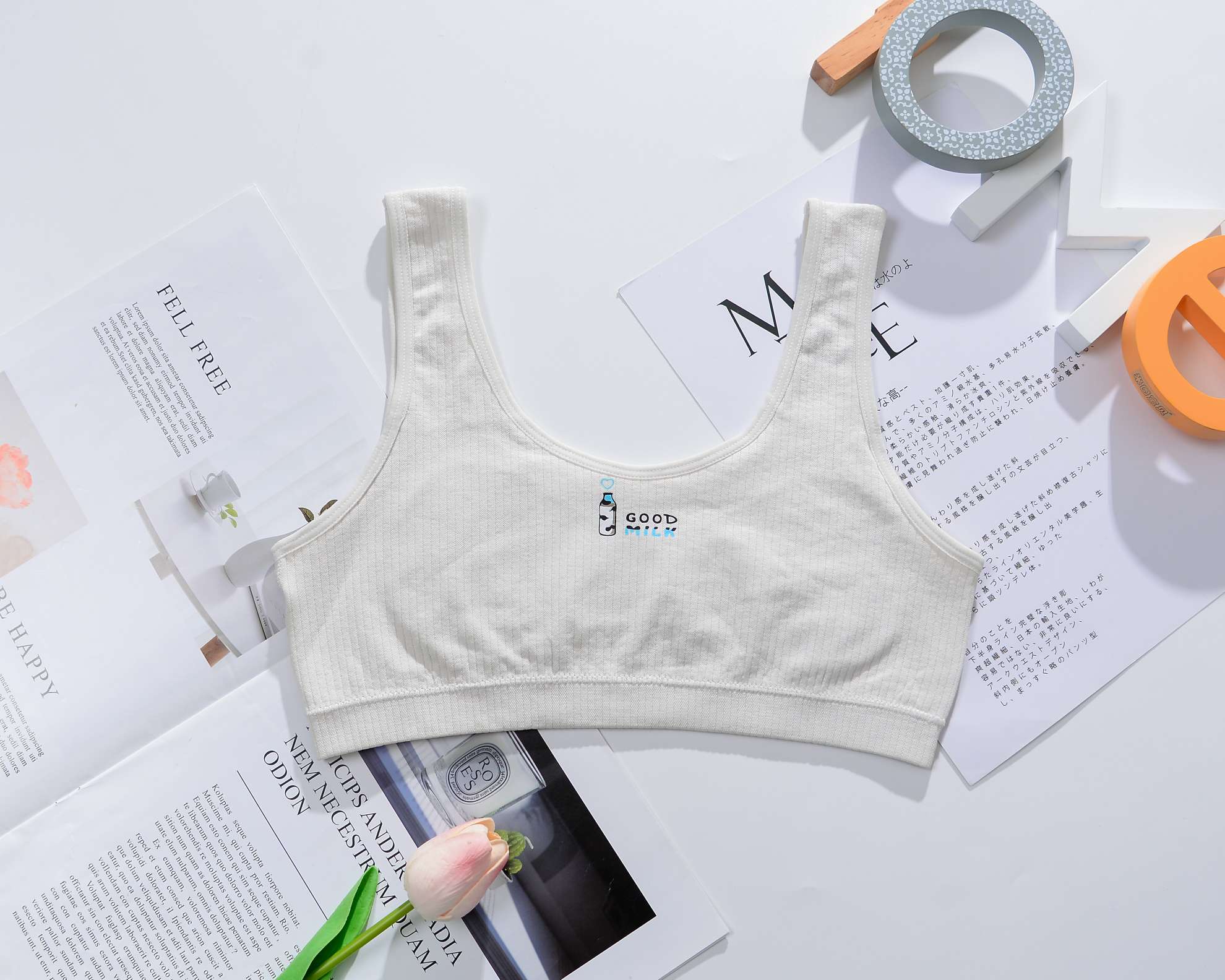 Summer Thin Girls Vest Bra No Trace No Underwire Comfortable Underwear Application Scenario