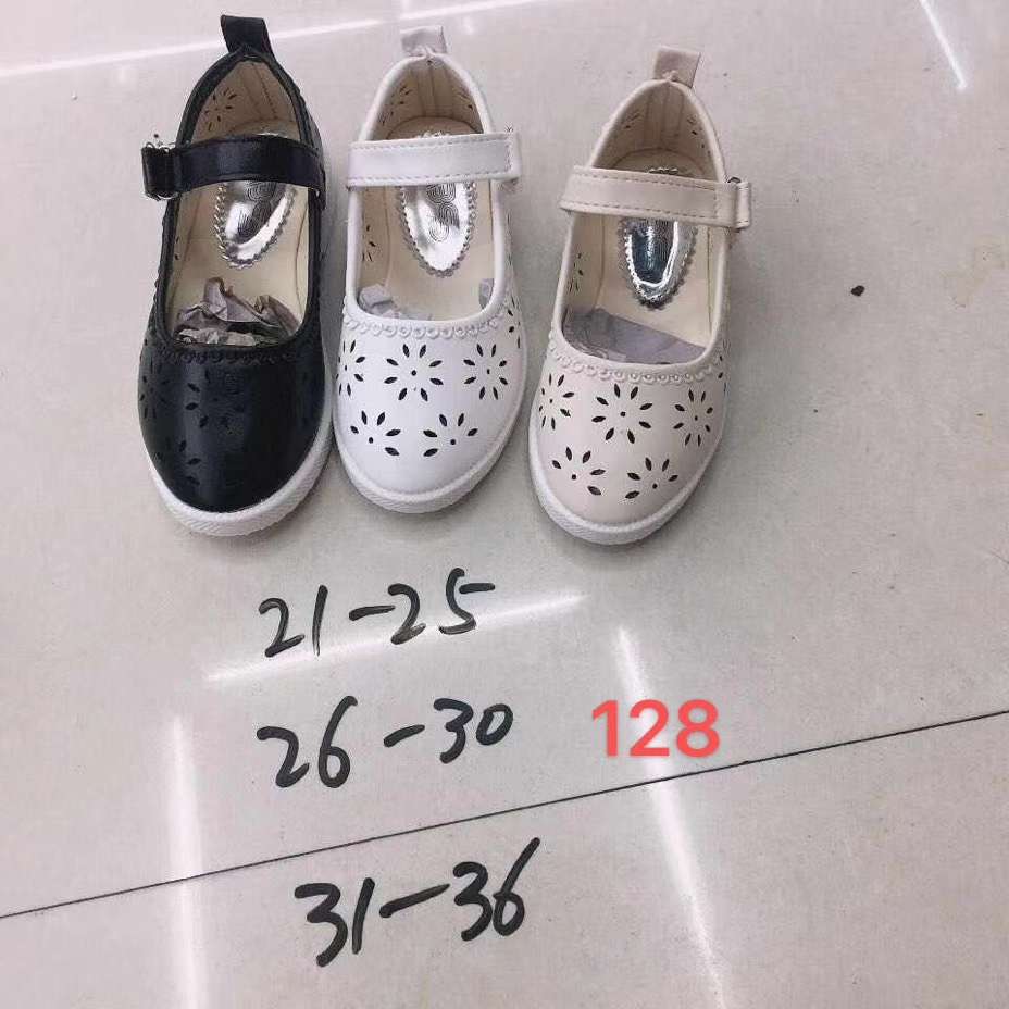 2023 Spring Children Students Perform Korean Version Of Girl's Bow Girl's Crocs Leather Inner Casual Etiquette Shoes
