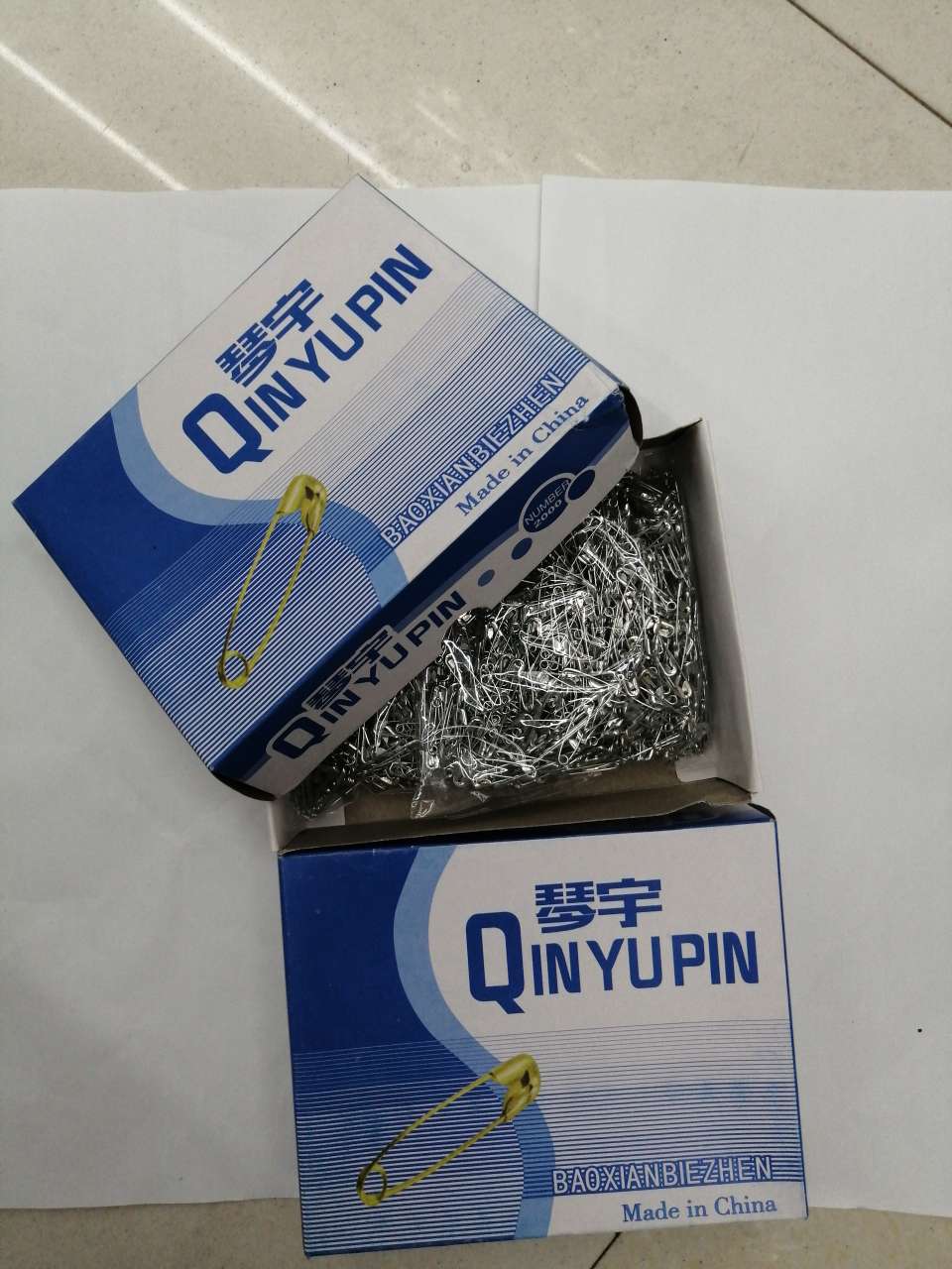 吊牌别针，银色，金色，铁别针，2000\盒