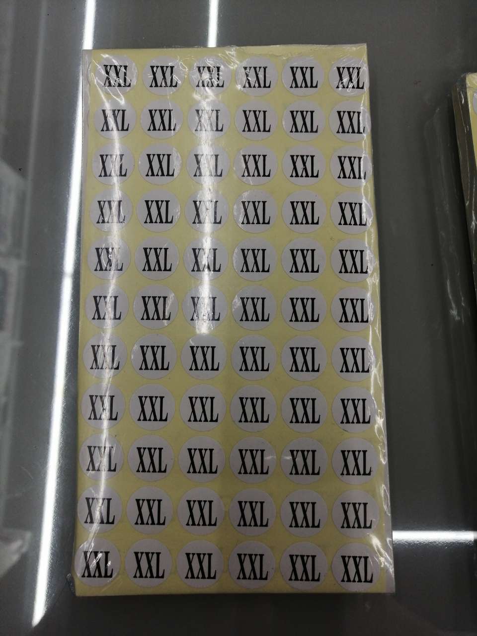 不干胶标签贴纸，XS，S，L，XL，XXL，3XL，4XL，5XL ，6XL产品图