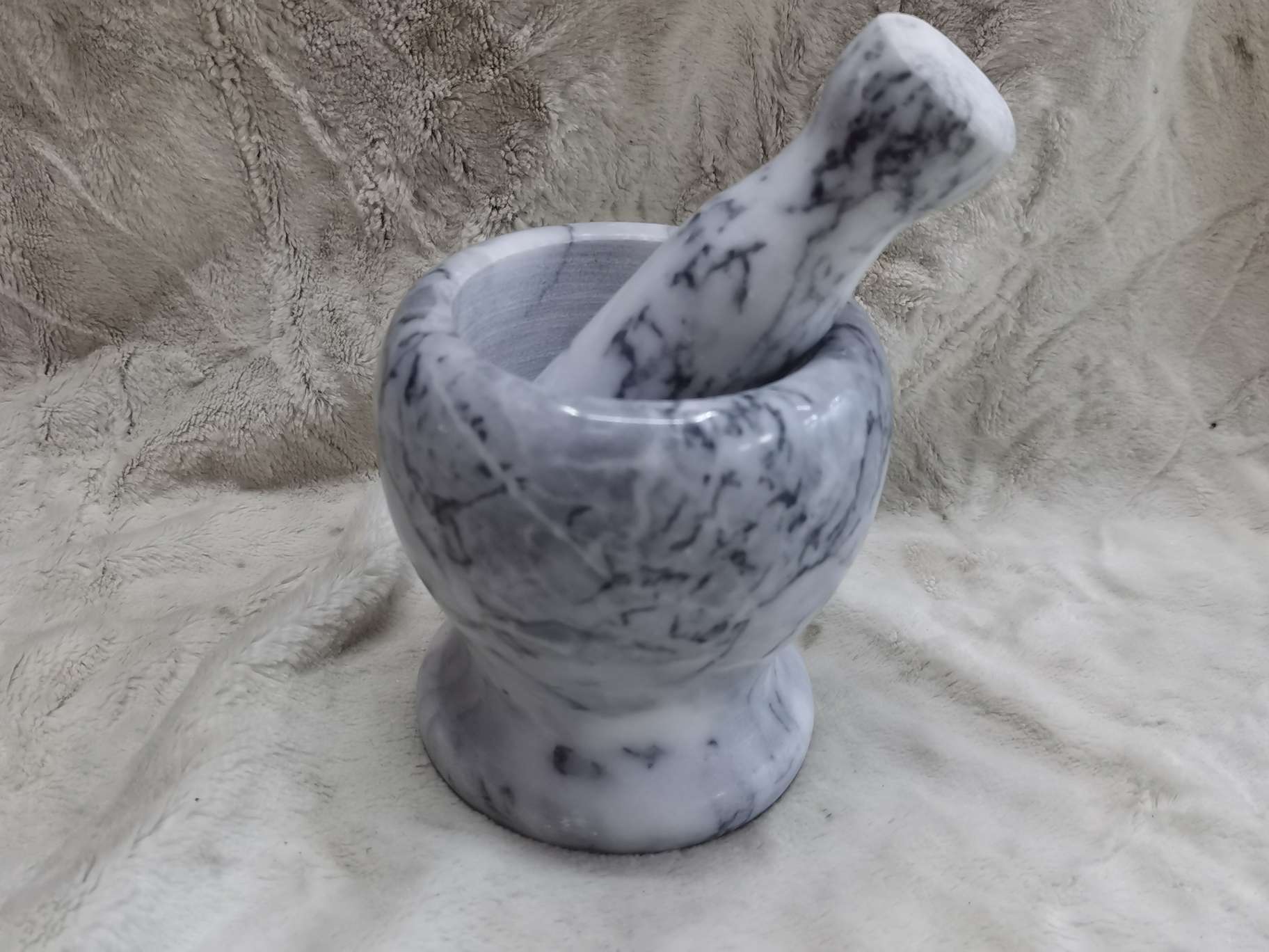 Sj008-3 Jade garlic tamper stone mortar thumbnail