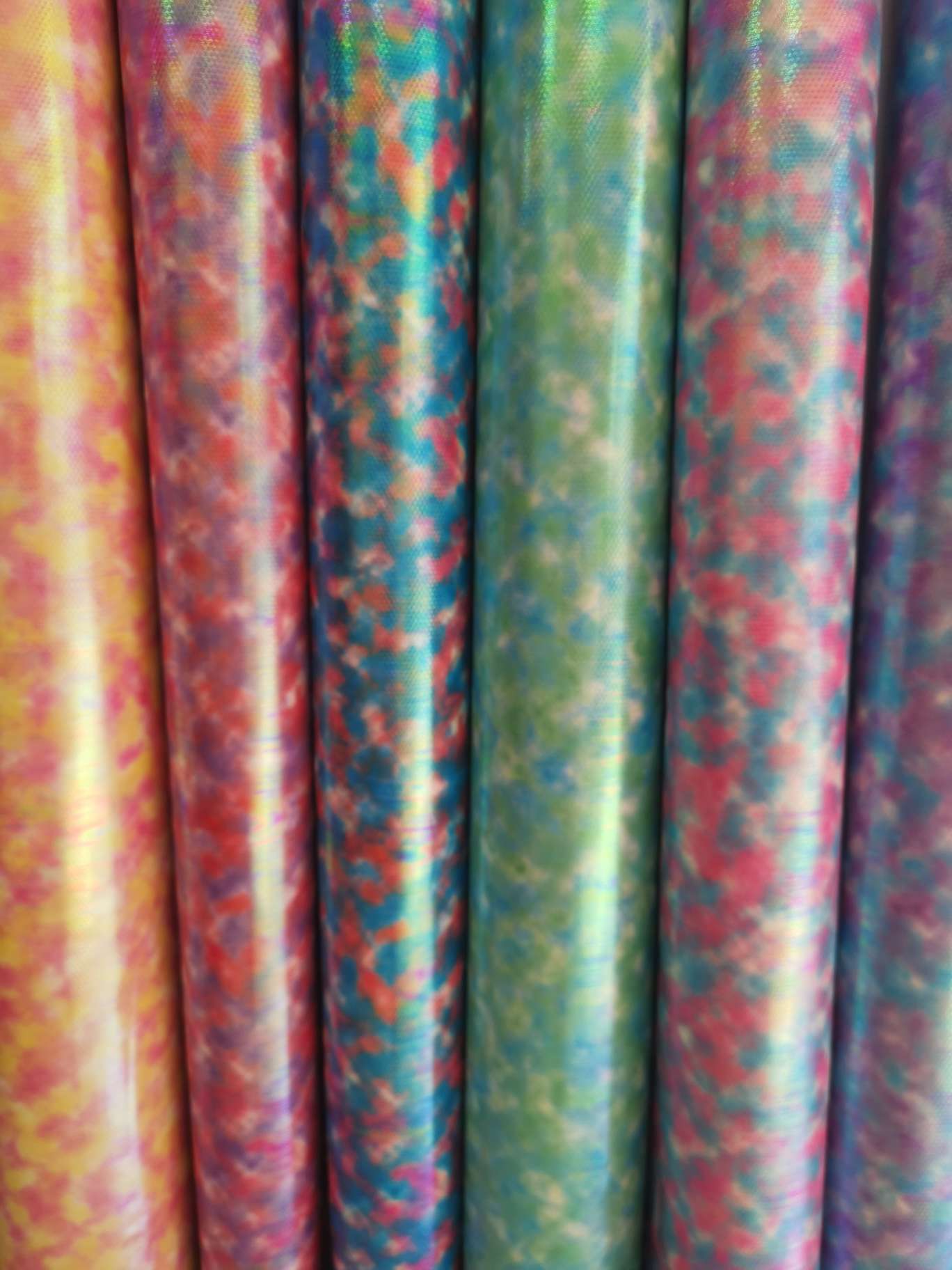 Colorful PU tie-dyed luggage packaging handbags