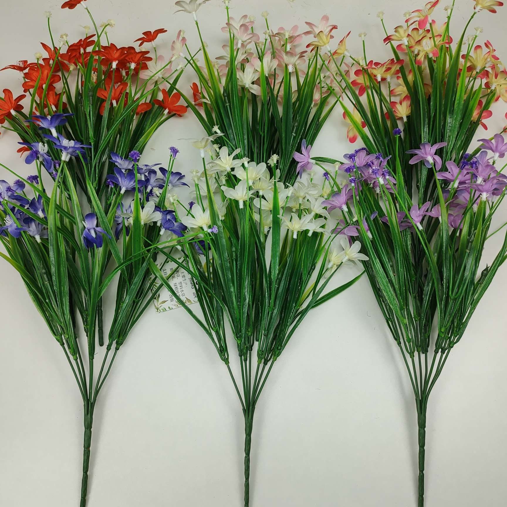 7杈虎兰花36cm 6色可选塑料水草仿真花绢花假花批发 价格 库存 义乌小商品城