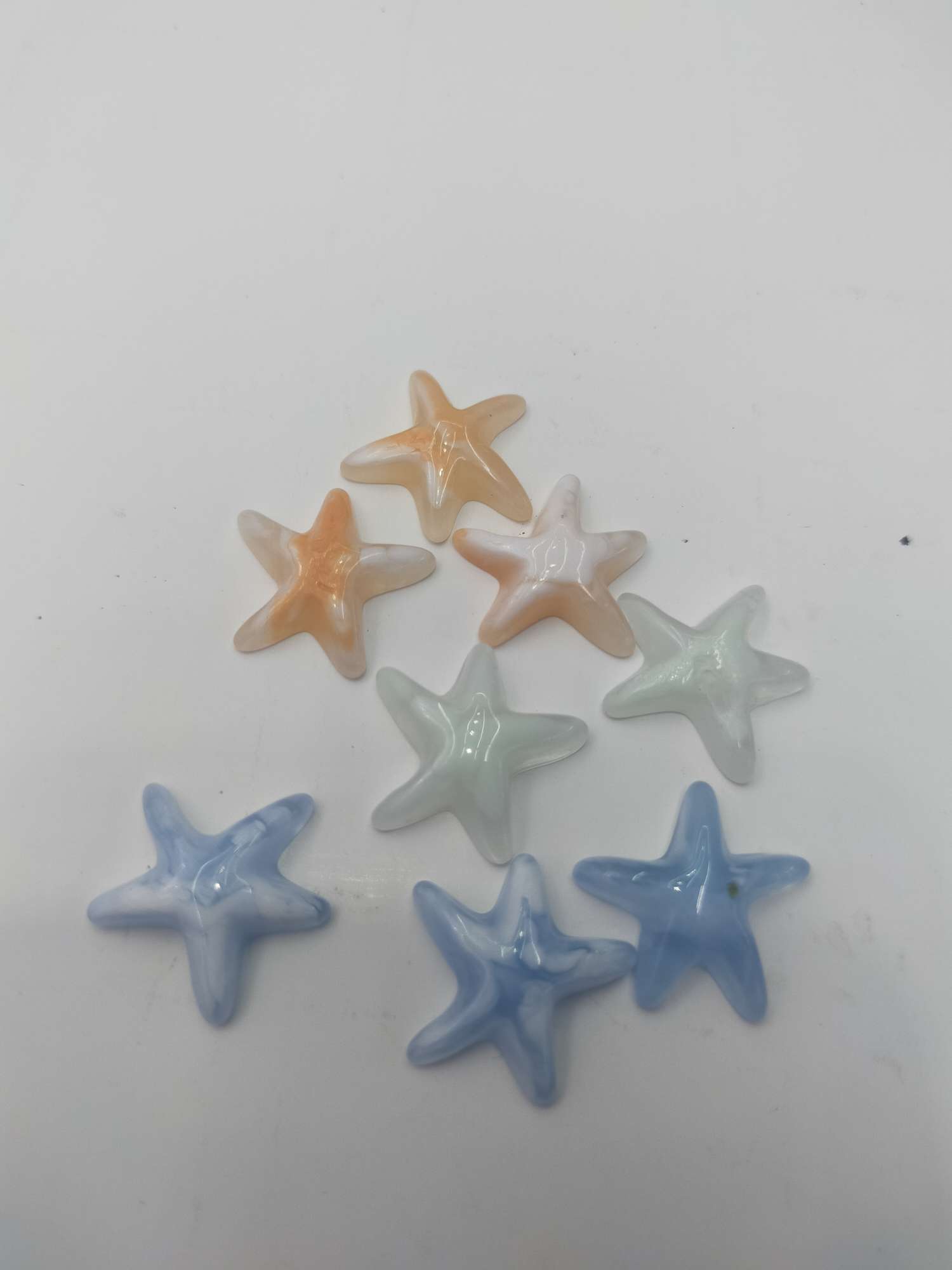 小小海星，树脂耳环耳钉发夹配件，现货