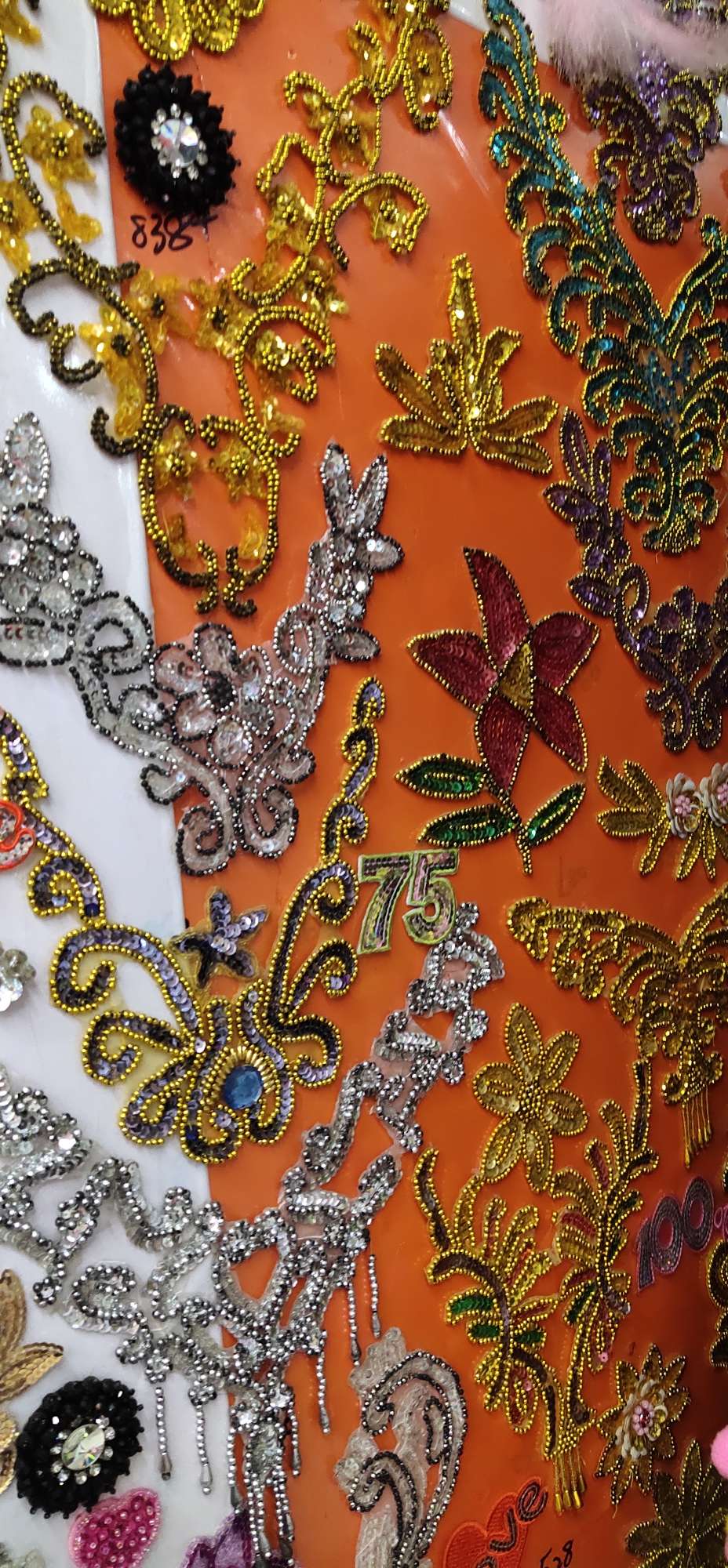 Elegant lace fabric close-up