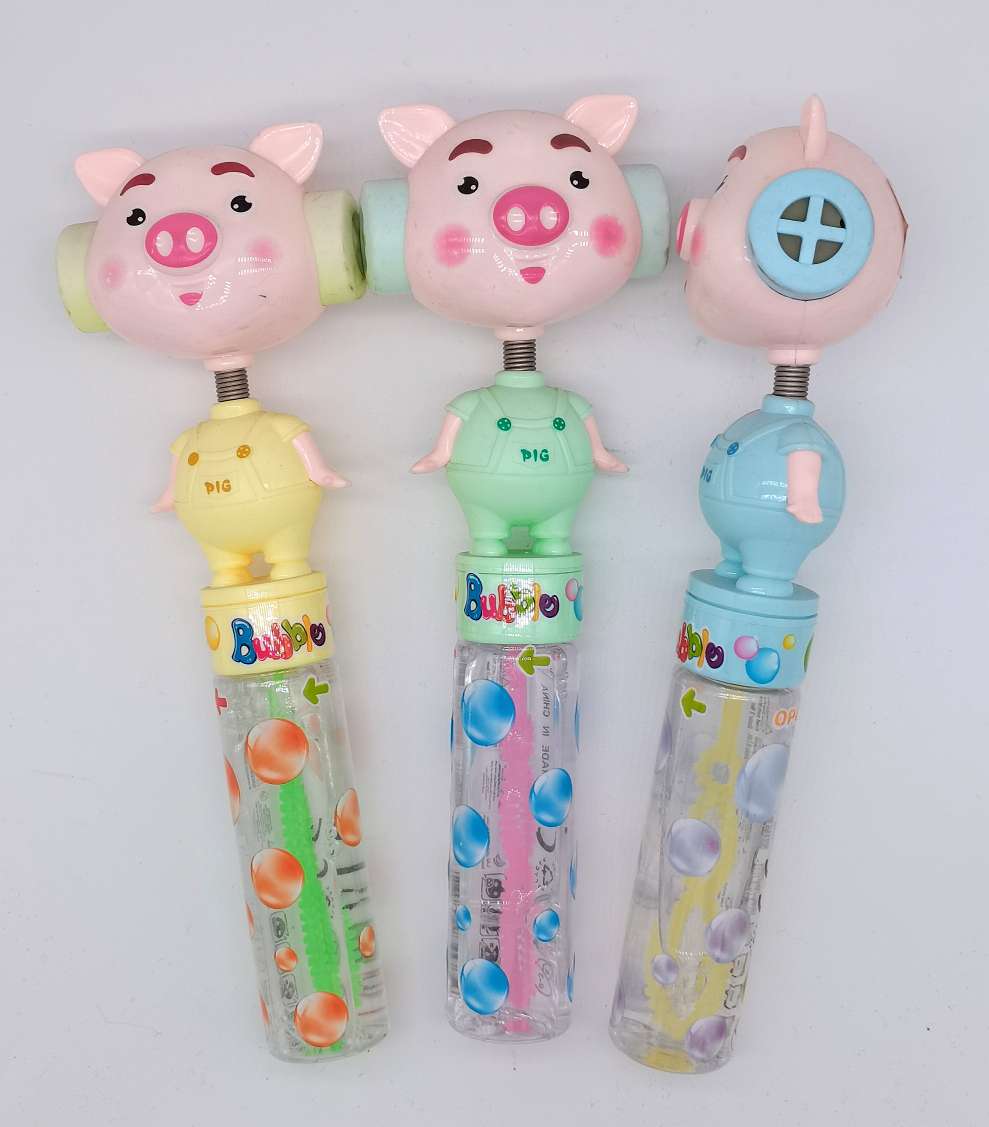 Shake Whistle Small Cute Pig Bubble Wand Bubble Toys Wholesale 01 details Picture