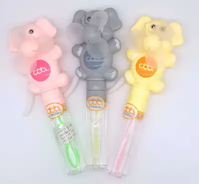 Baby Elephant Hand Pressure Fan Bubble Wand Toy Wholesale 01