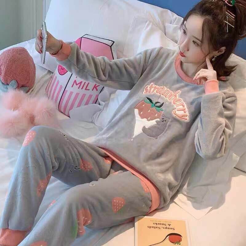 Flannel Men's And Women's Pajamas Set, Many Styles, Affordable, Welcome New And Old Customers To Buy details Picture