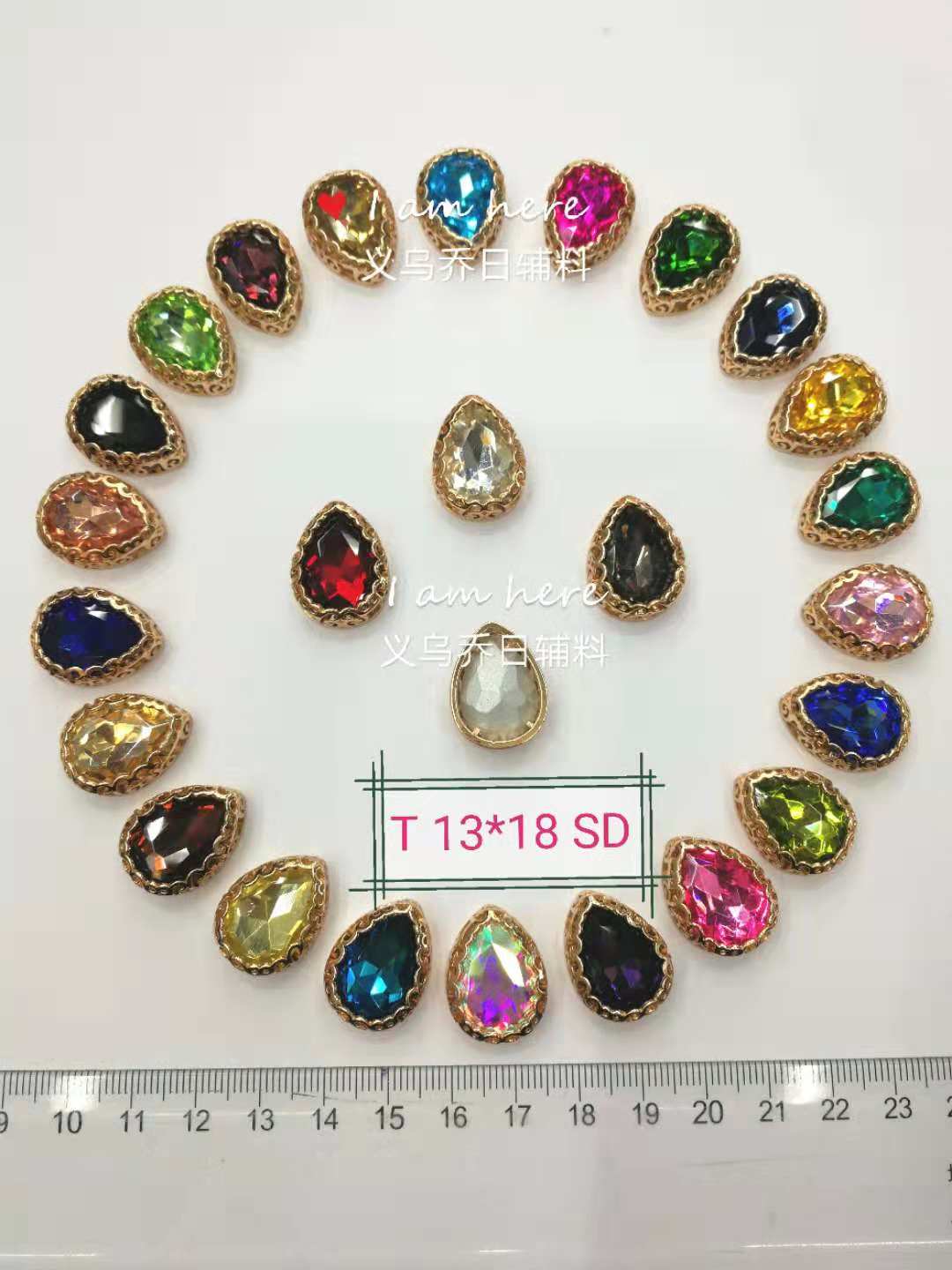 New boutique accessories drip drill abnormity glass drill hand seam drill alloy buckle13*18 thumbnail