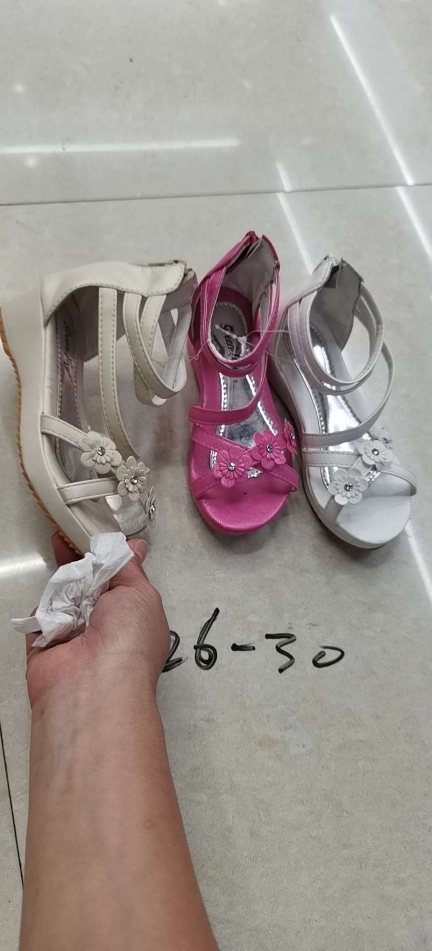 2023 Spring Children Students Performing Korean Version Of Girl's Roman Shoes With Bow Leather Lining Casual Etiquette Shoes