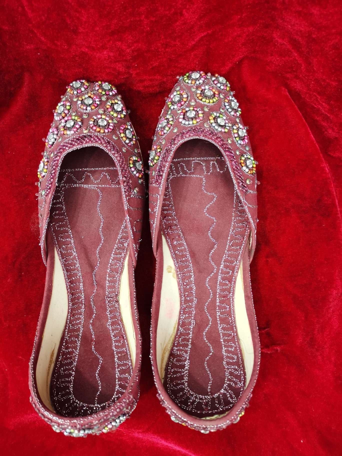 拖鞋印度羊皮底手工室内橱窗摆件拖鞋