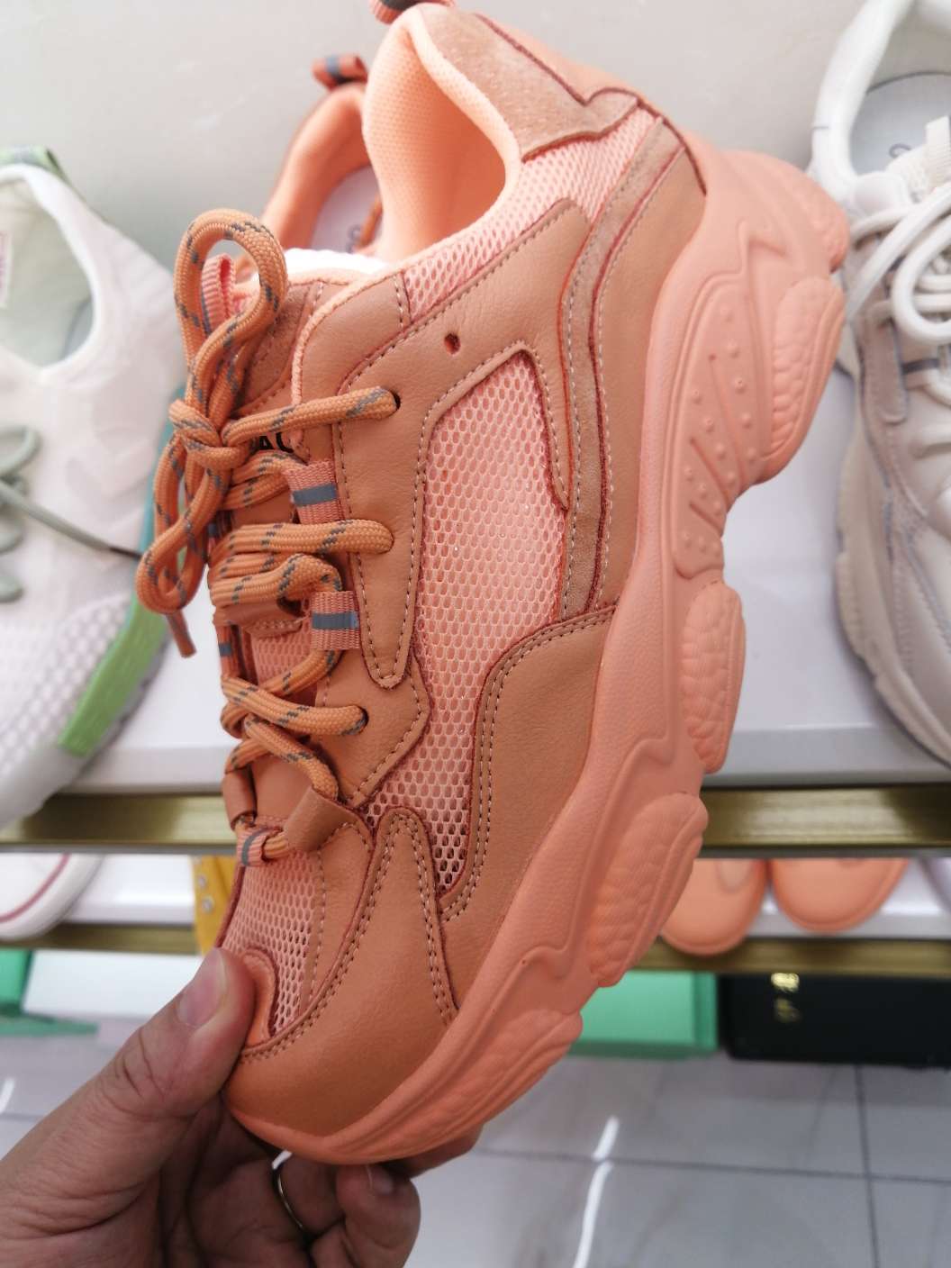 Net shoes loose high - soled casual shoes thumbnail