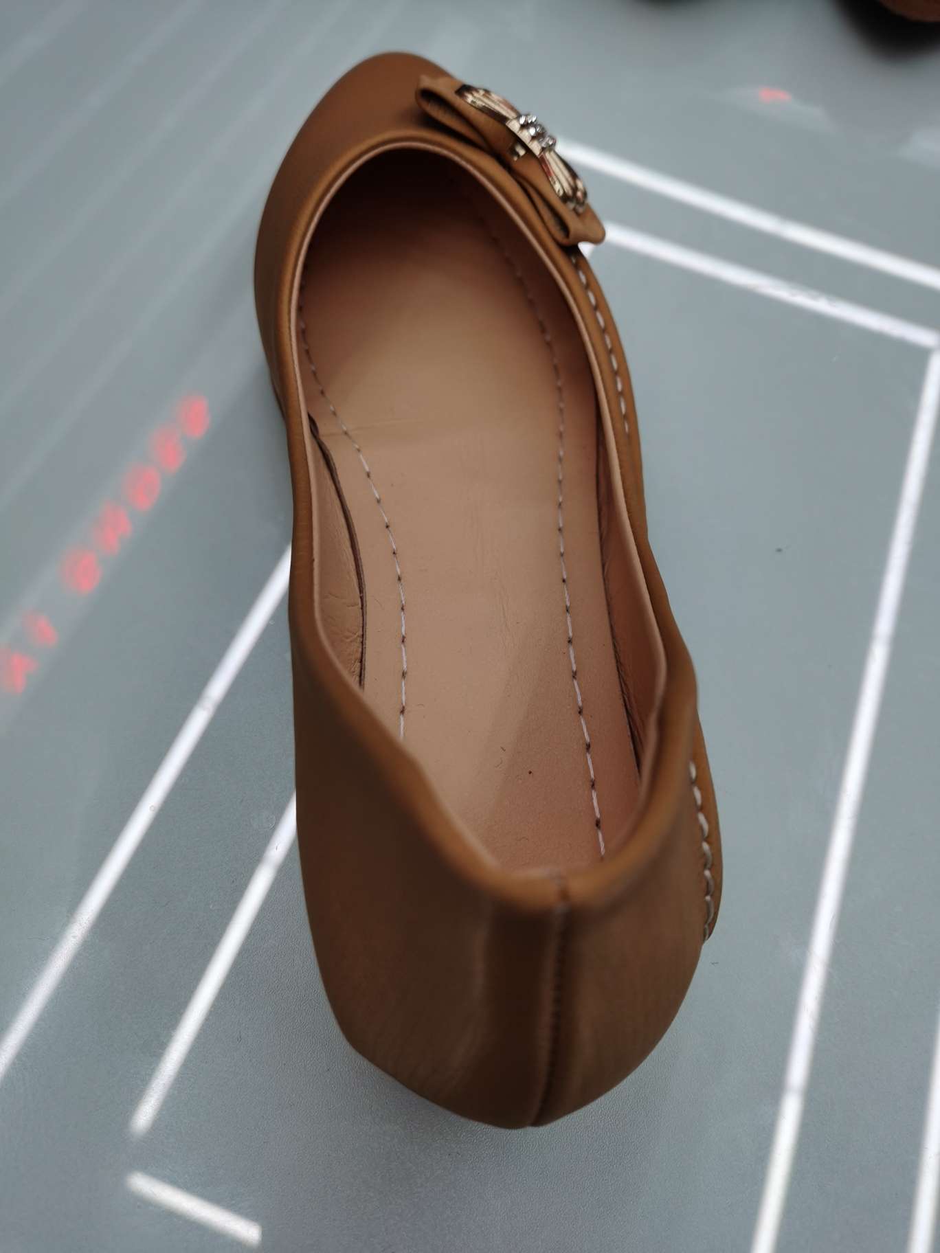 Half-high-heeled women's leather shoes details Picture