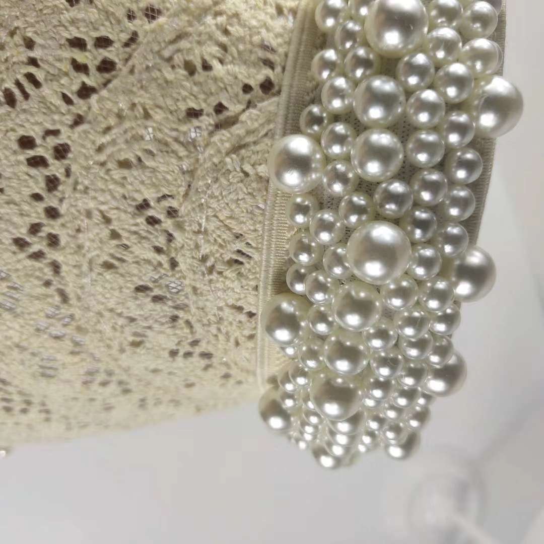 Korean-style lace pearl hairpin cap undefined