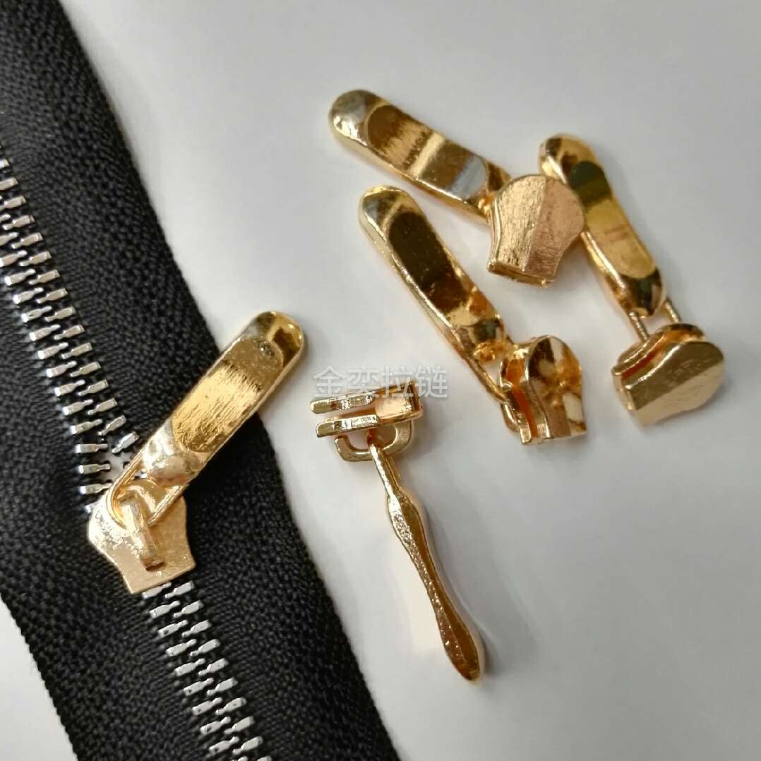 5# resin imitation metal zipper hanging light gold thick ant zipper head boxes and bags general home textile thumbnail