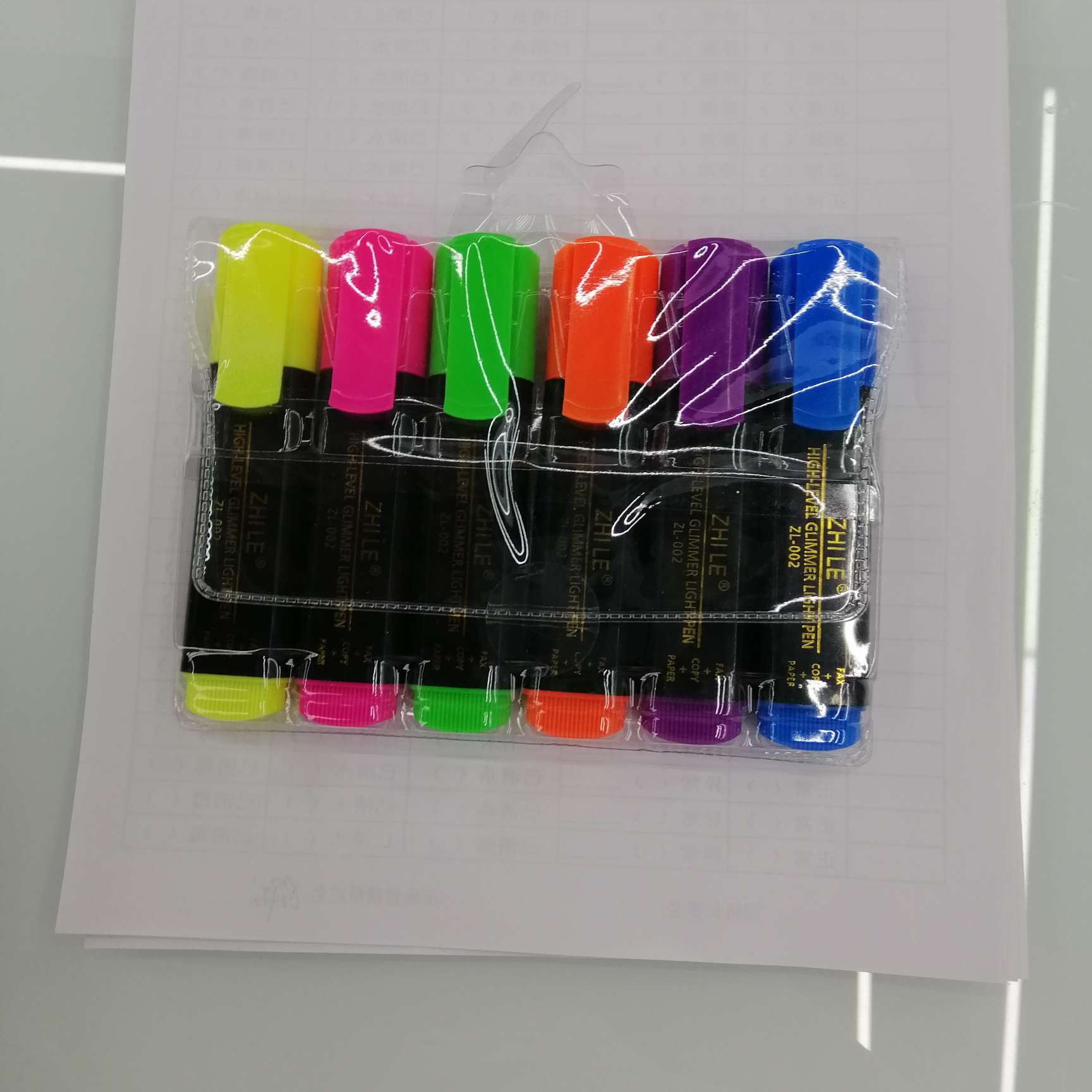 Yiwu Hanjia Stationery offers 6 P∨ bags of highfluorescent pens with a large capacity for writing full figure