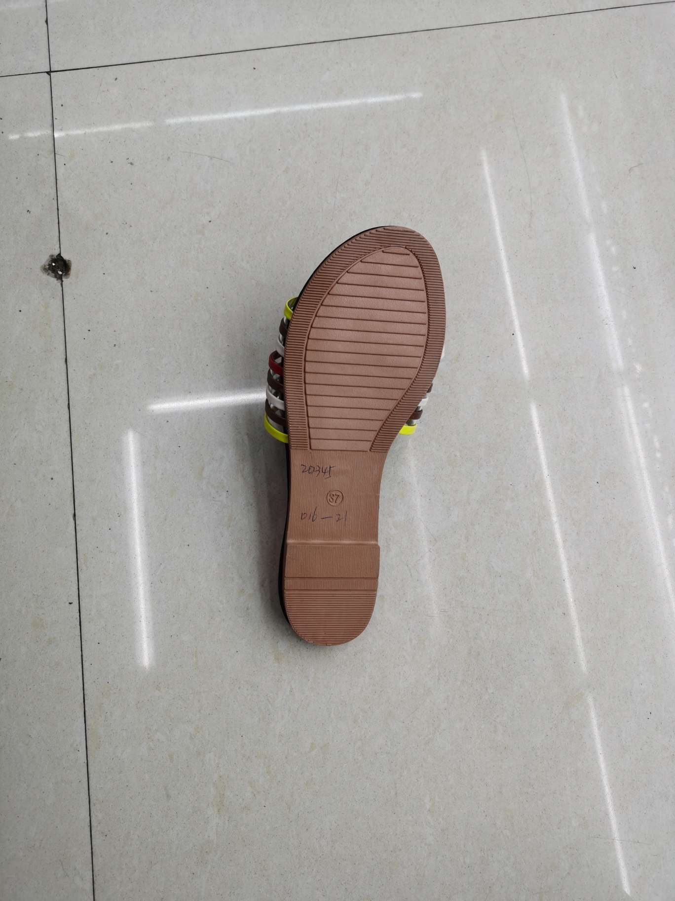 Striped Women's Slippers Fashion Shoes Specification drawing