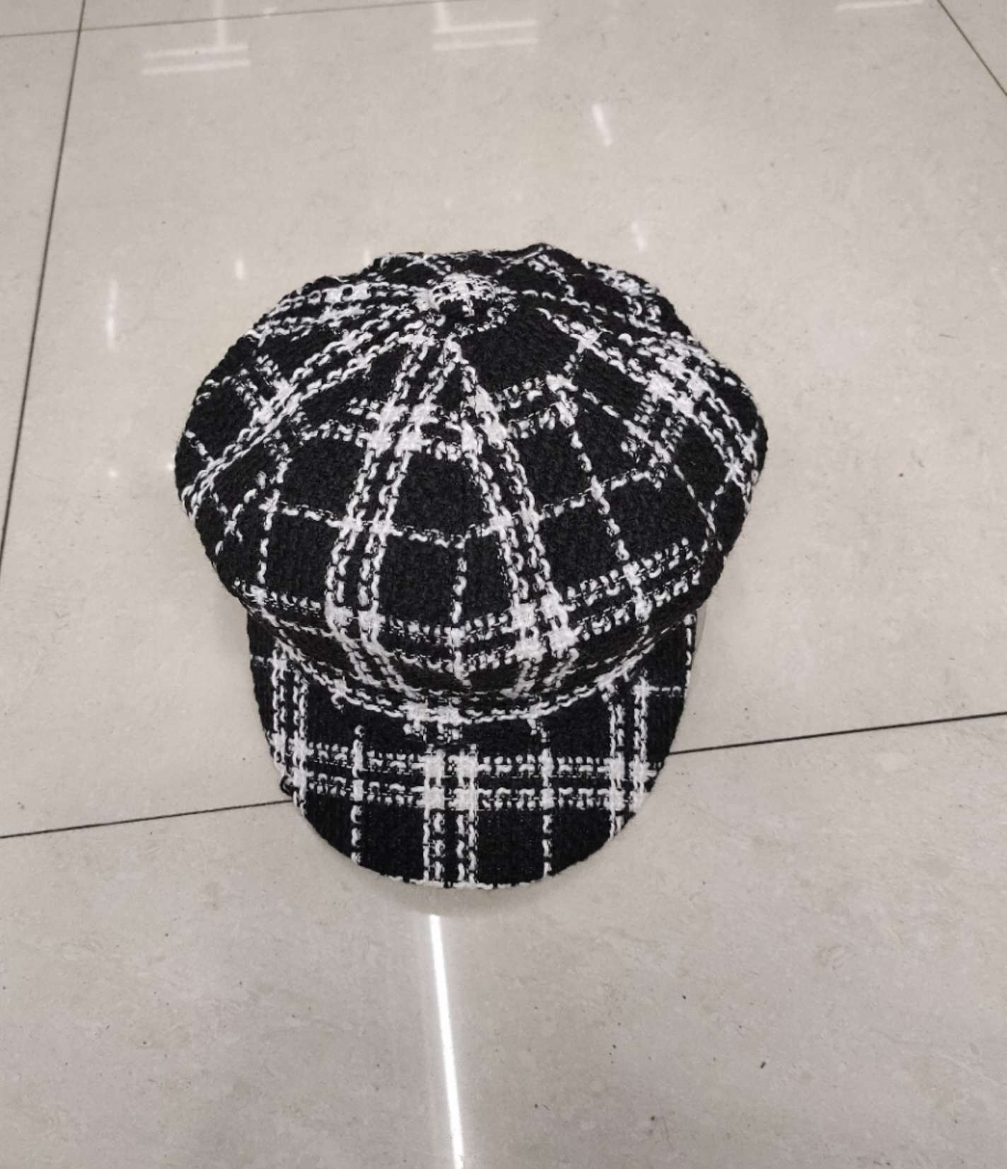 秋冬款八角帽细节图