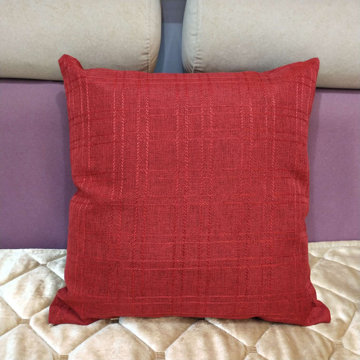 素色简约现在办公室沙发靠垫汽车靠枕纯色家用客厅靠背细节图