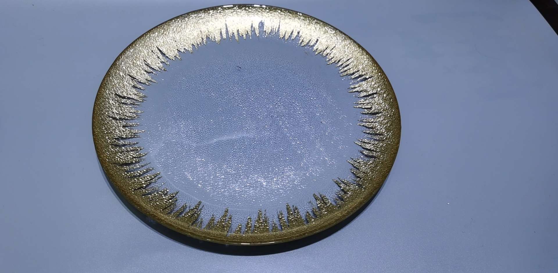 Glass Plate Western Steak Plate Personality Decoration Living Room Decoration Opening Soft Decoration Home Luxury Fashion Creative Home Decoration Dazzling 020