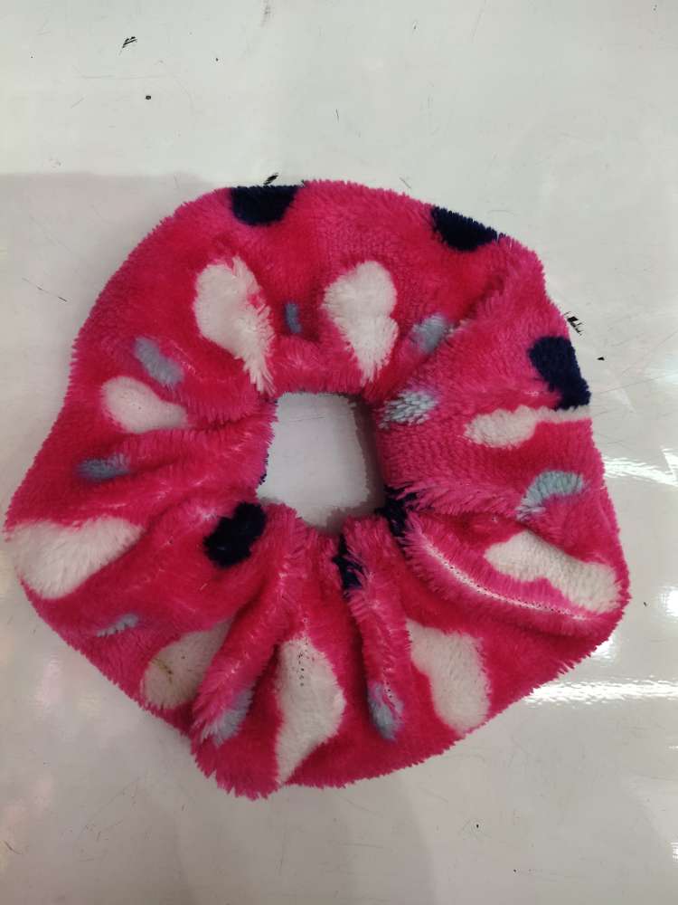 法兰绒桃心毛绒圈