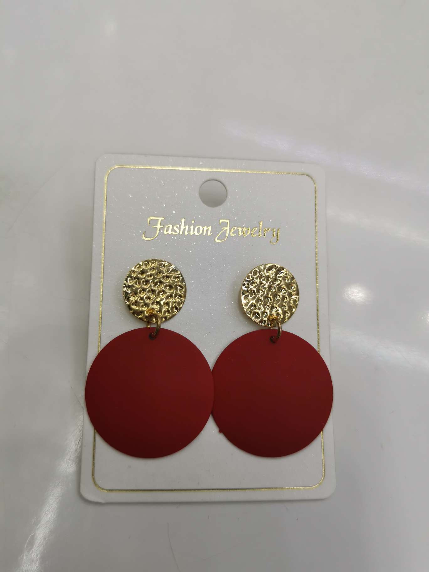 Double circle stud earrings thumbnail