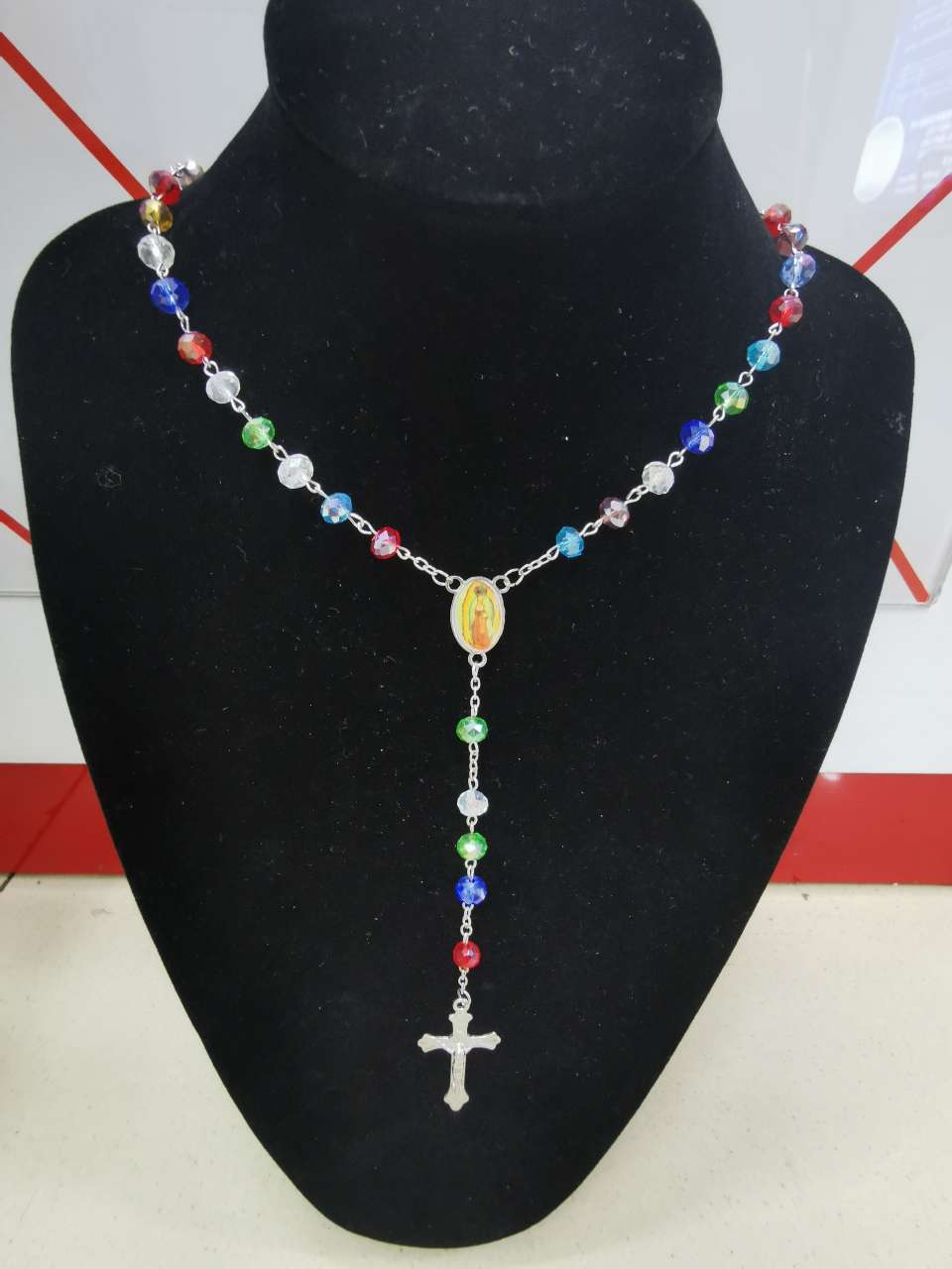 五彩水晶珠九字针项链宗教项链