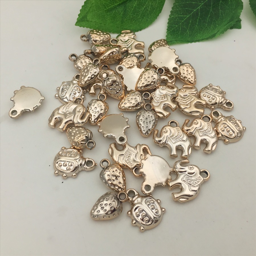 diy jewelry accessories wholesale, CCB Beetle Elephant, various pendants, bracelets, clothing, handcrafted materials Specification image