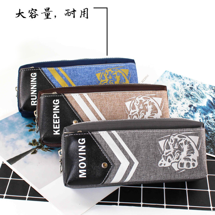 牛津布简约独特大容量铅笔盒 文具收纳袋 笔袋