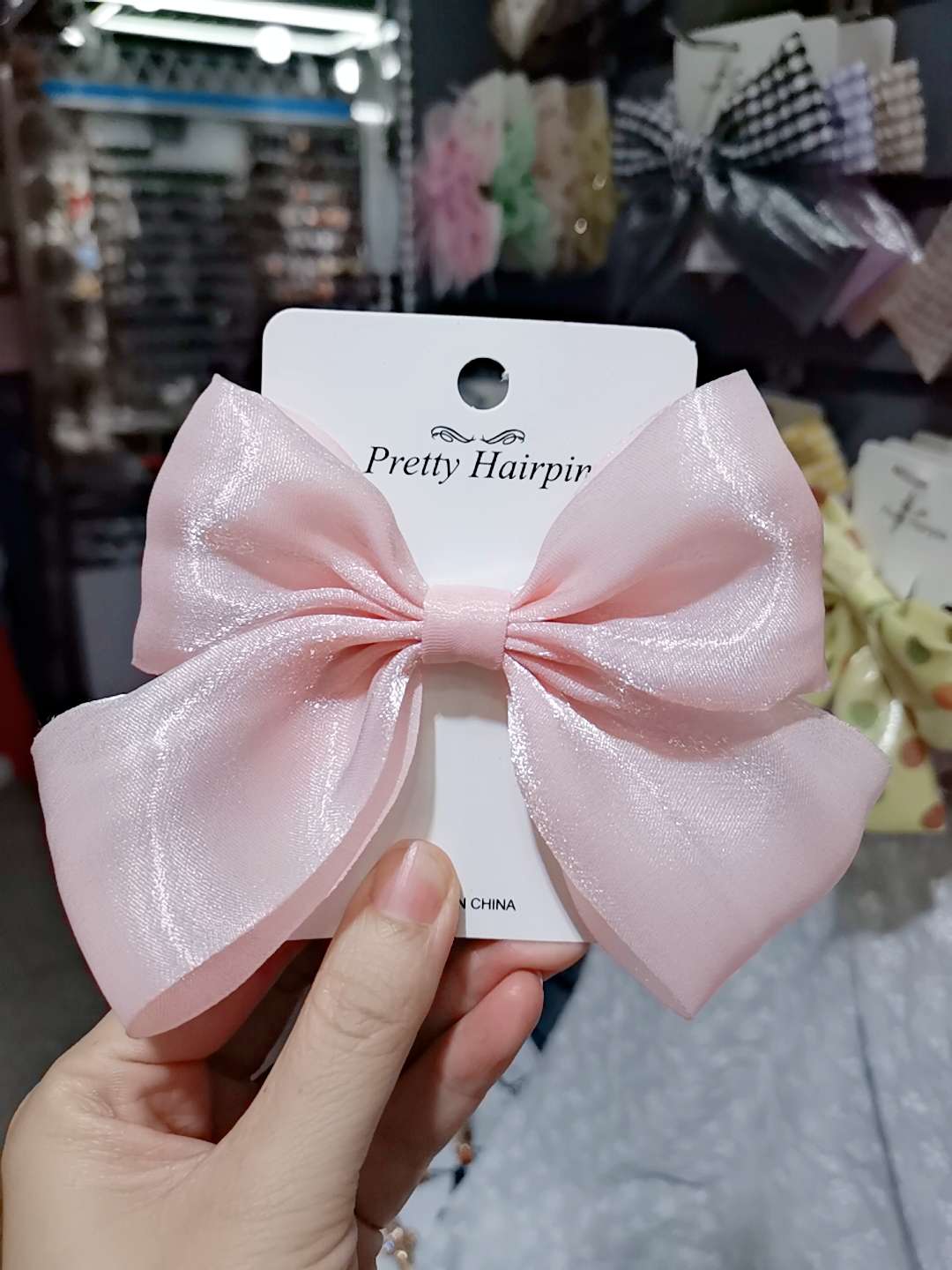 变色纱蝴蝶结鸭夹