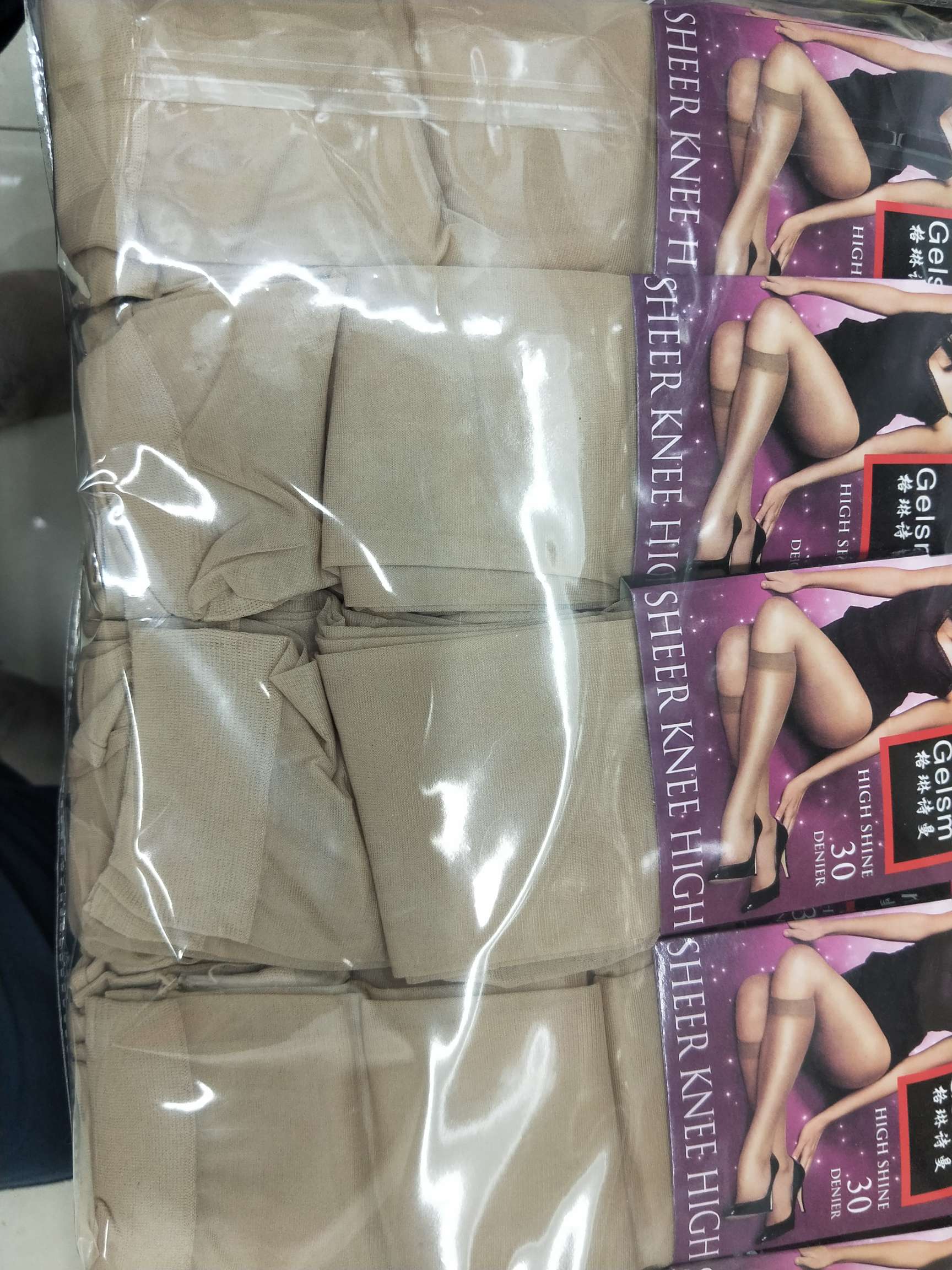 No. 3 tube socks in covered yarn