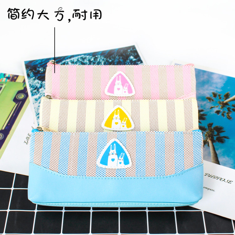 可爱普拉女孩创意铅笔盒收纳袋文具收纳盒笔袋批发