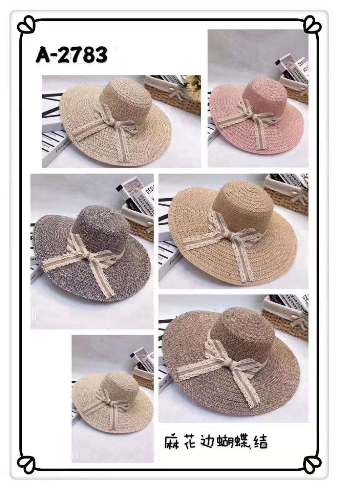 Large bow-tied hemp beach hat Application Scenario