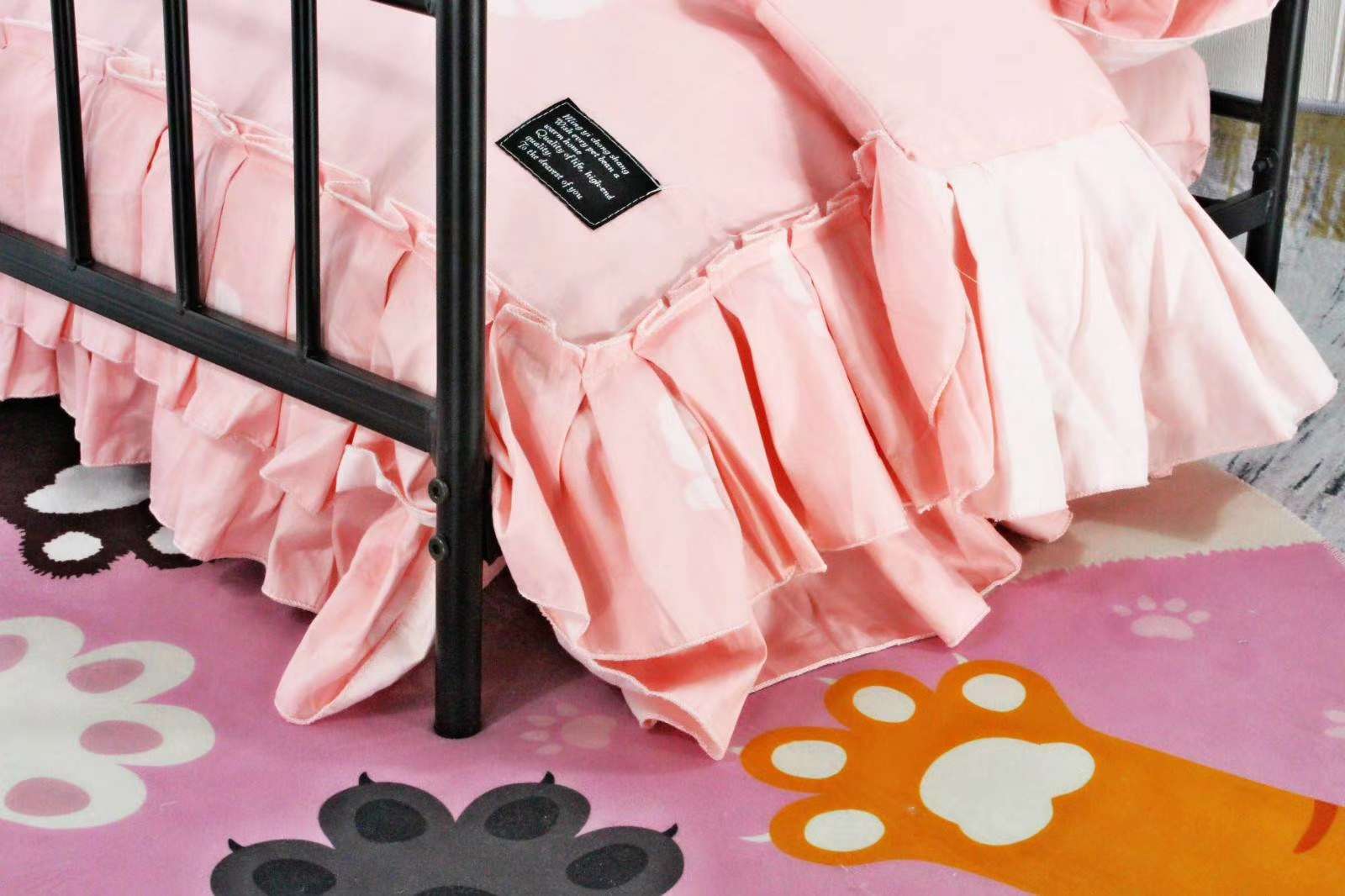 爆款宠物床系列铁艺宠物床架+纯棉床品四件套床品垫子全可拆洗现预订中，需要老板们联系啦详情图6