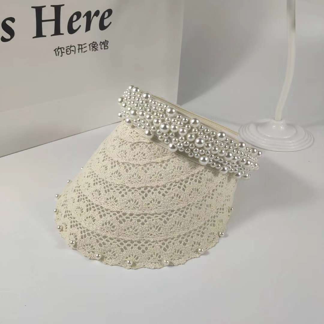 Korean-style lace pearl hairpin cap details Picture