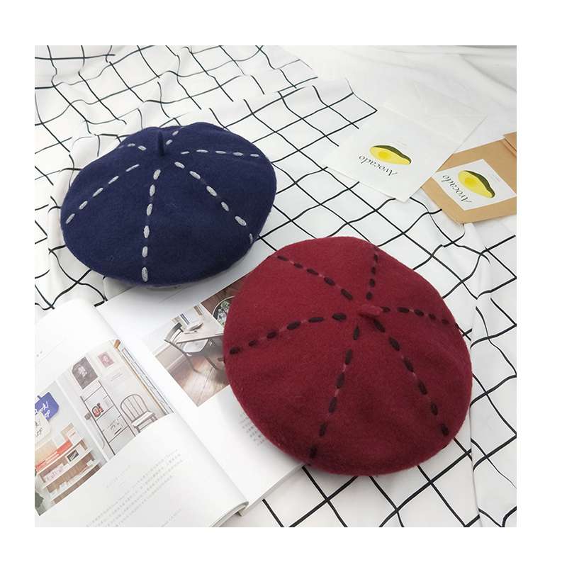 Fashion Korean Handmade Mushroom Hat Wool Beret E-Commerce Explosive Korean Explosive Shade Breathable Fashion Explosive